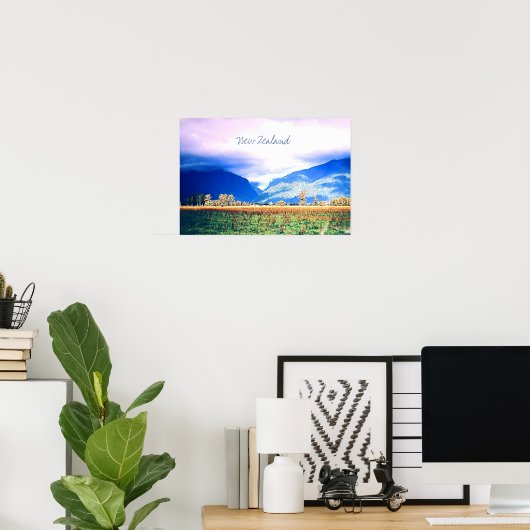 Neuseeland Fotografie Fox Glacier Poster (Heimbüro)