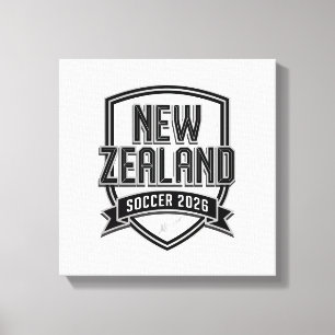 Neuseeland Fußball 2026 Fußball Bold Land Typogr Leinwanddruck