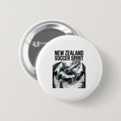 Neuseeland Fußball Geist Skelett Stürmer Nationen Button (Vorne & Hinten)