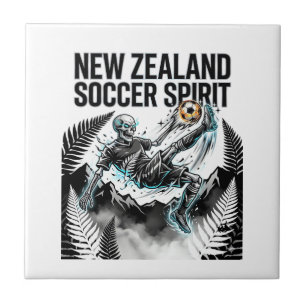 Neuseeland Fußball Geist Skelett Stürmer Nationen Fliese