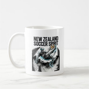 Neuseeland Fußball Geist Skelett Stürmer Nationen Kaffeetasse