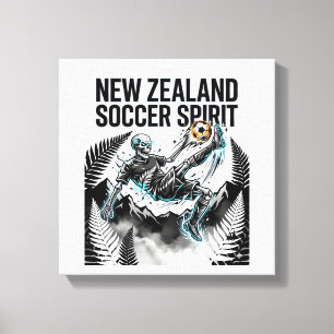 Neuseeland Fußball Geist Skelett Stürmer Nationen Leinwanddruck