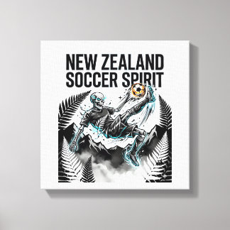 Neuseeland Fußball Geist Skelett Stürmer Nationen Leinwanddruck