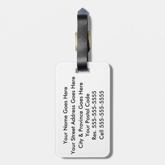 Neuseeland-Gepäckanhänger (addieren Sie Ihr Gepäckanhänger (Rückseite vertikal)