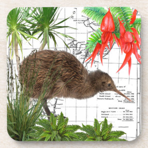 Neuseeland-Heimvogel-Untersetzer-Set Getränkeuntersetzer