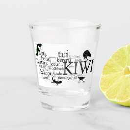Neuseeland Iconic Animals Shot Glass Schnapsglas