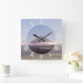 Neuseeland Iconic Tongariro Vulkanspitze Quadratische Wanduhr (Zuhause)