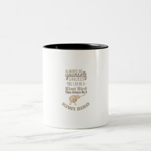 Neuseeland immer selbst Kiwi Bird Geschenkidee Zweifarbige Tasse
