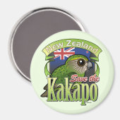 Neuseeland Kakapo gerettet Magnet (Vorderseite/Rückseite)