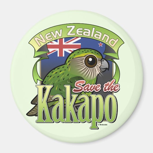 Neuseeland Kakapo gerettet Magnet (Vorne)