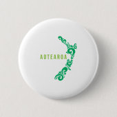 Neuseeland Karte Aotearoa New Zealander Geschenkid Button (Vorderseite)
