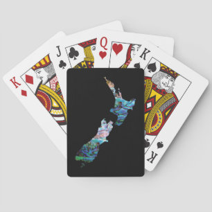 NEUSEELAND KARTE EINFACH PAUA SPIELKARTEN
