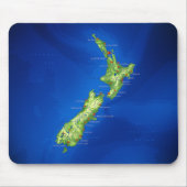 Neuseeland-Karte Mousepad (Vorne)