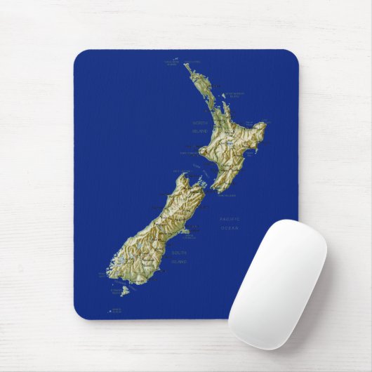 Neuseeland-Karte Mousepad (Mit Mouse)