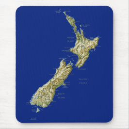 Neuseeland-Karte Mousepad