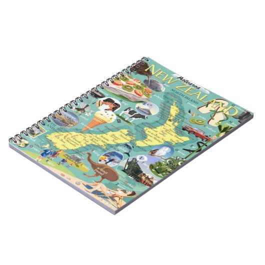 Neuseeland-Karte Notizblock (Linke Seite)