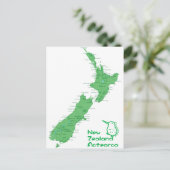 Neuseeland-Karte Postkarte (Stehend Vorderseite)