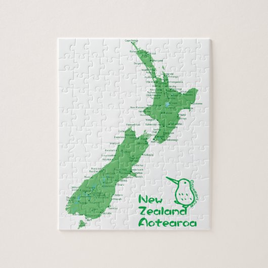 Neuseeland Karte Puzzle (Vertikal)