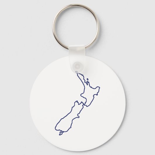 Neuseeland Karte Schlüsselanhänger (Vorderseite)