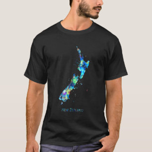 Neuseeland Karte T-Shirt