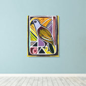 Neuseeland Kea - Wrapped Canvas Art Print Leinwanddruck (Insitu (Holzboden))