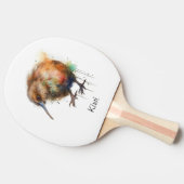 Neuseeland Kiwi Aquarell Tischtennis Schläger (Seitenansicht)