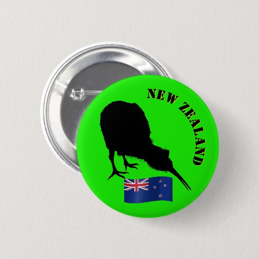 Neuseeland & Kiwi Bird - Kiwi Design /bags Button (Vorne & Hinten)