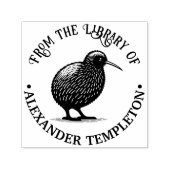Neuseeland Kiwi Bird Library Name Permastempel (Design)