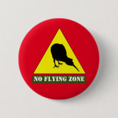 Neuseeland, Kiwi Bird & No Flying Zone /Aotearoa Button (Vorderseite)