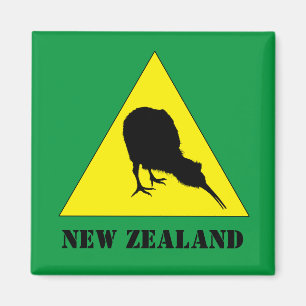 Neuseeland, Kiwi Bird & No Flying Zone /Aotearoa Magnet