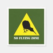 Neuseeland, Kiwi Bird & No Flying Zone /Aotearoa Serviette (Vorderseite)