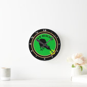 Neuseeland & Kiwi Bird - Royal Kiwi design /star Runde Wanduhr (Zuhause)