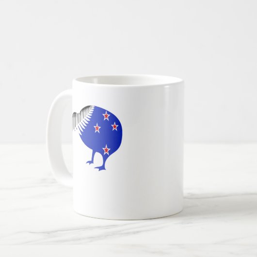 Neuseeland, Kiwi Bird, Silver Fern Kaffeetasse (Vorderseite Links)