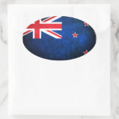 Neuseeland: Kiwi Flag Ovaler Aufkleber (Tasche)