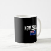 Neuseeland-Kiwi-Flagge Kaffeetasse (VorderseiteRechts)