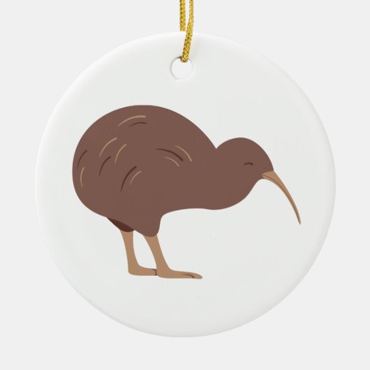 Neuseeland Kiwi Keramik Ornament (Vorne)