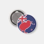 Neuseeland Kiwi Neuseeländische Nationale Tiergeme Magnet (Vorderseite/Rückseite)