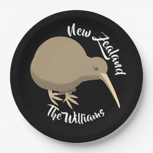 Neuseeland Kiwi Pappteller (Vorderseite)