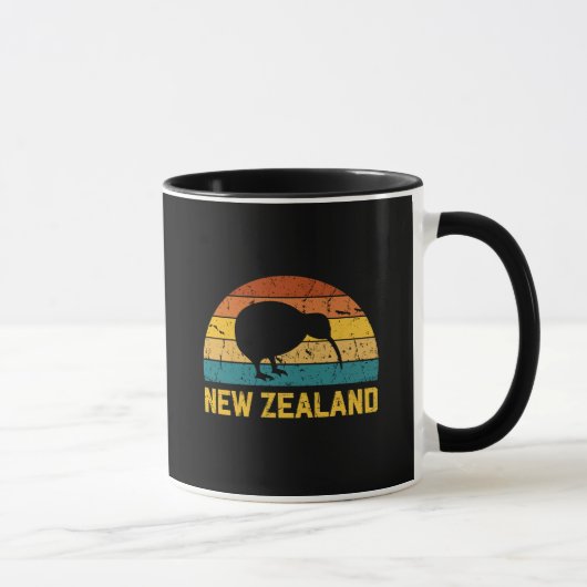 Neuseeland Kiwi Retro Tasse (Rechts)