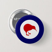 Neuseeland-Kiwi roundel Militärluftfahrt-Abzeichen Button (Vorne & Hinten)