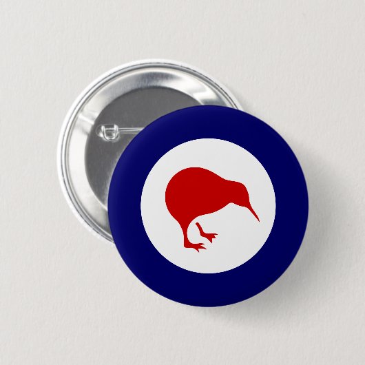Neuseeland-Kiwi roundel Militärluftfahrt-Abzeichen Button (Vorne & Hinten)