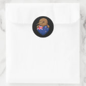 Neuseeland Kiwi Vogel Runder Aufkleber (Tasche)