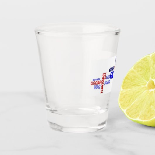 Neuseeland Kiwiana Inspiriert Shotglass Schnapsglas (Links)
