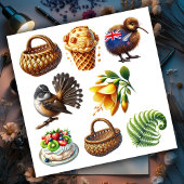 Neuseeland-Kiwiana-Set 5 Aufkleber