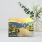 Neuseeland Lake Matheson South Island Postkarte (Stehend Vorderseite)
