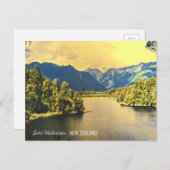 Neuseeland Lake Matheson South Island Postkarte (Vorne/Hinten)