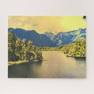 Neuseeland Lake Matheson South Island Puzzle