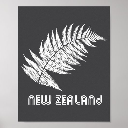 Neuseeland Langarm Poster (Vorne)