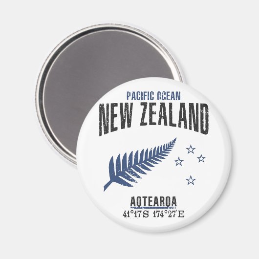 Neuseeland Magnet (Vorderseite/Rückseite)