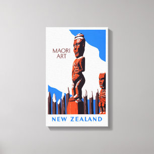 Neuseeland Maori Art Vintage Poster wiederhergeste Leinwanddruck
